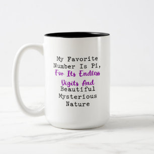Tasse 2 Couleurs Nombre préféré Pi Chiffres infinis Mystérieux