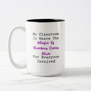 Tasse 2 Couleurs Nombres Magiques de la Classe Prennent Vie Éducatr