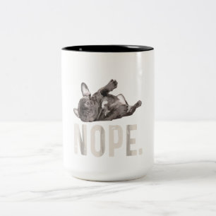 Tasse 2 Couleurs Nope Lazy French Bulldog Lover Cadeau