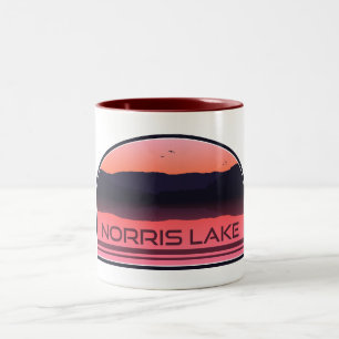 Tasse 2 Couleurs Norris Lake Tennessee Red Sunrise