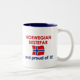 Tasse 2 Couleurs Norvégien fier Bestefar (grand-père)