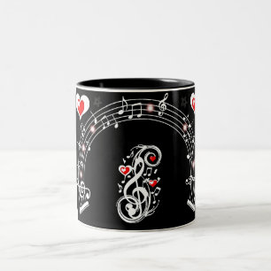 Tasse 2 Couleurs Note d'amour
