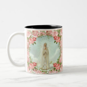 Tasse 2 Couleurs Notre Madame d'anniversaire centennal de Fatima