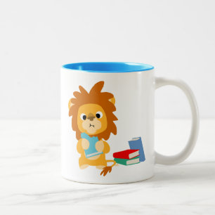 Tasse 2 Couleurs Nourriture Pour La Pensée - Joli Lion Caricature