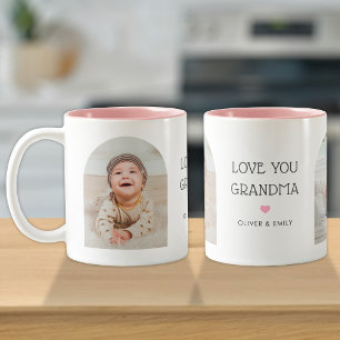 Tasse 2 Couleurs Nous vous aimons Grand-mère Nana 2 Arc photo 11 oz
