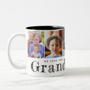 Tasse 2 Couleurs Nous vous aimons Photos Grand-Mère