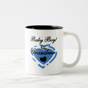 Tasse 2 Couleurs Nouveau Grand-mère Baby Boy Tshirts et cadeaux