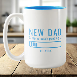 Tasse 2 Couleurs Nouveau Papa Sommeil Chargement Bleu Clair Année