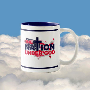 Tasse 2 Couleurs NOUVEAUTÉ ! Dieu et le pays USA