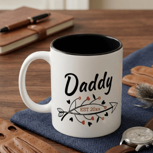 Tasse 2 Couleurs Nouveaux parents Papa Année d'établissement person