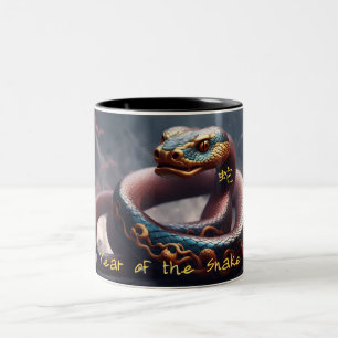 Tasse 2 Couleurs Nouvel An chinois du serpent Zodiac Anniversaire M