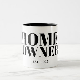 Tasse 2 Couleurs Nouvel établissement d'une nouvelle maison noire