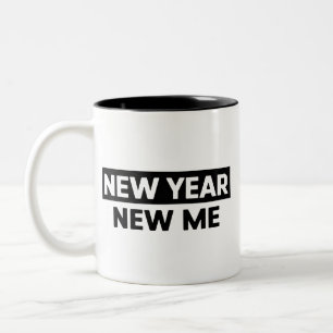 Tasse 2 Couleurs Nouvelle Année Nouveau Moi Citation Inspirante Mot