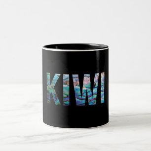 TASSE 2 COULEURS NOUVELLE-ZÉLANDE KIWI SIMPLE PAUA