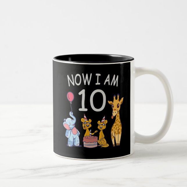 Tasse 2 Couleurs Now I, 10 ans d'âge 10 Birthday (Droit)