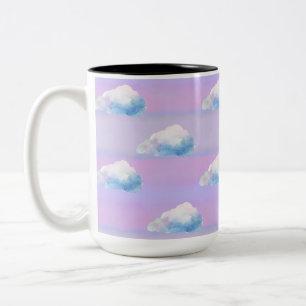 Tasse 2 Couleurs Nuage 9 Nuageux Violet et Bleu