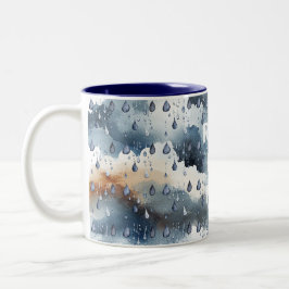 Tasse 2 Couleurs Nuages Bleus Jour de Pluie 