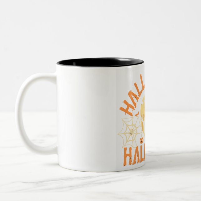Tasse 2 Couleurs Nuit éffrayante d'Halloween | Bonne Halloween (Gauche)