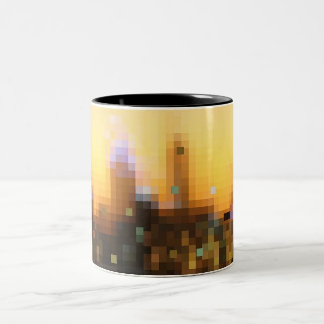 Tasse 2 Couleurs nuits lumineuses grande ville (Centre)