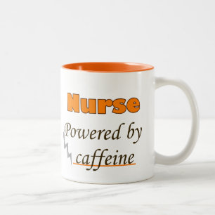 Tasse 2 Couleurs Nurse Powered by caffeine