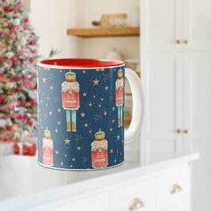 Tasse 2 Couleurs Nutcracker de Noël Gold Starry Night Blue