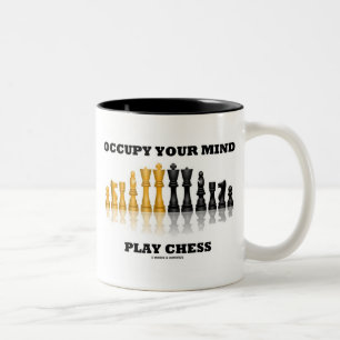 Tasse 2 Couleurs Occupy Your Mind Play Chess (jeu d'échecs réfléchi