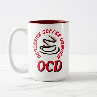 Tasse 2 Couleurs OCD / Consommateur de café obsessionnel