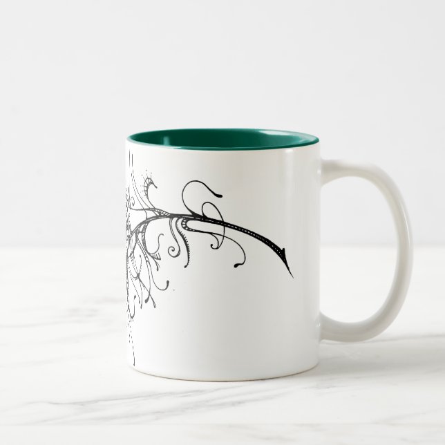 Tasse 2 Couleurs Oeil du paon (Droit)