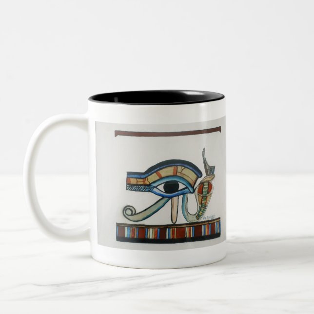 Tasse 2 Couleurs OEil égyptien de Horus Art Imprimer (Gauche)