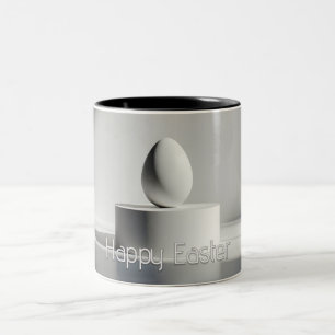 Tasse 2 Couleurs Œuf de Pâques minimaliste sur un piédestal moderne