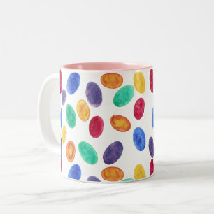 Tasse 2 Couleurs Oeufs de Pâques Pastel Colorés, Haricots De Jelly,