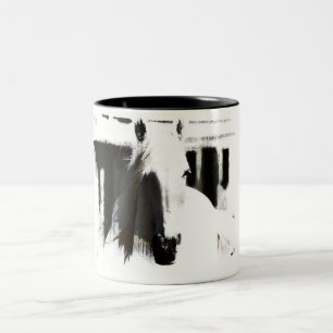 Tasse 2 Couleurs Oeuvre d'étalon blanc