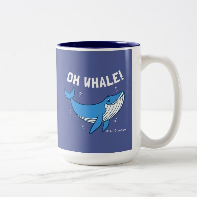 Tasse 2 Couleurs Oh Whale (Droit)