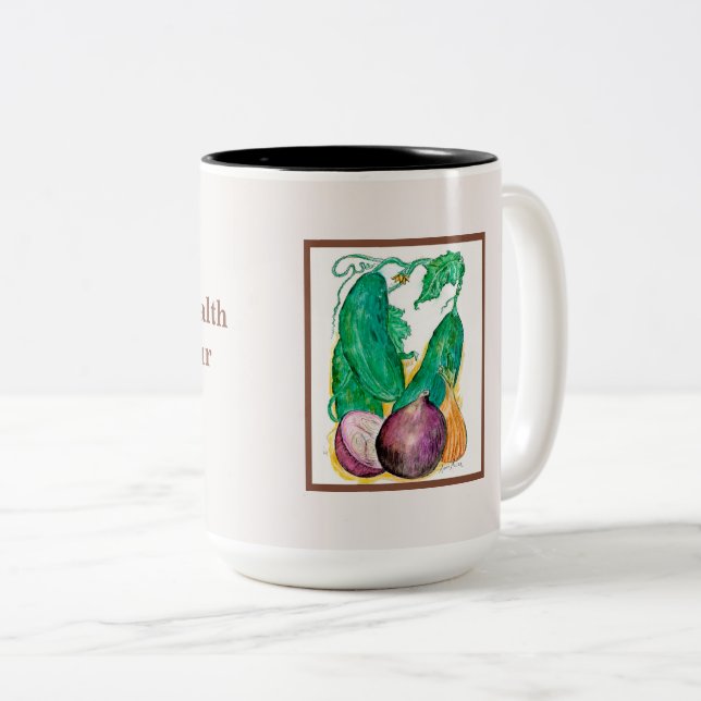 Tasse 2 Couleurs Oignons et cukes (Devant droit)