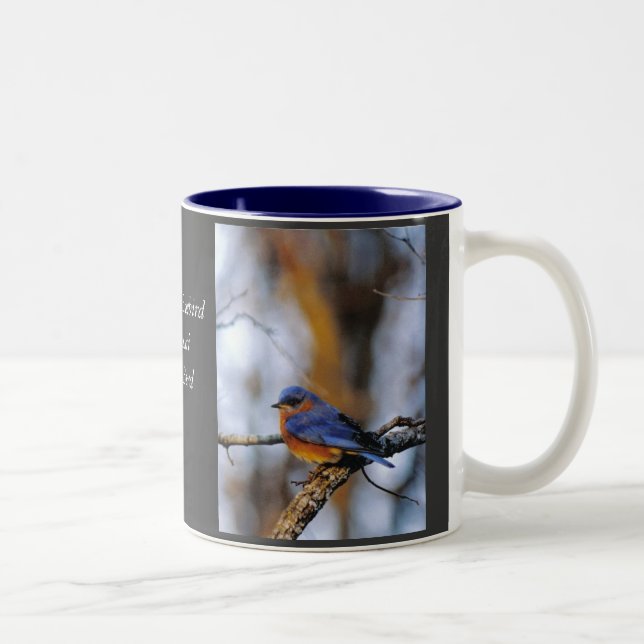 Tasse 2 Couleurs Oiseau bleu oriental de Missouris (Droit)