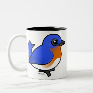 Tasse 2 Couleurs Oiseau bleu oriental mignon