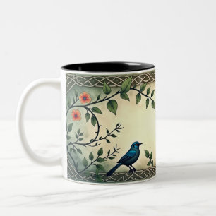 Tasse 2 Couleurs Oiseau et Papillon