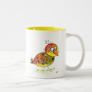 Tasse 2 Couleurs Oiseau jaune mignon