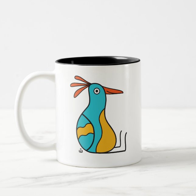 Tasse 2 Couleurs Oiseau soyeux (Gauche)