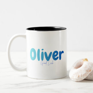 Tasse 2 Couleurs Oliver Name Gift - Good Luck - Personalized Design
