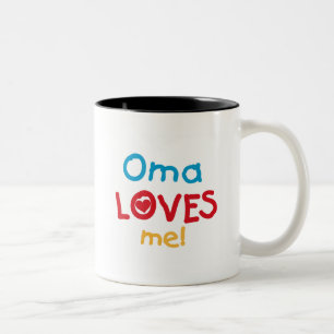 Tasse 2 Couleurs Oma aime mes t-shirts et cadeaux