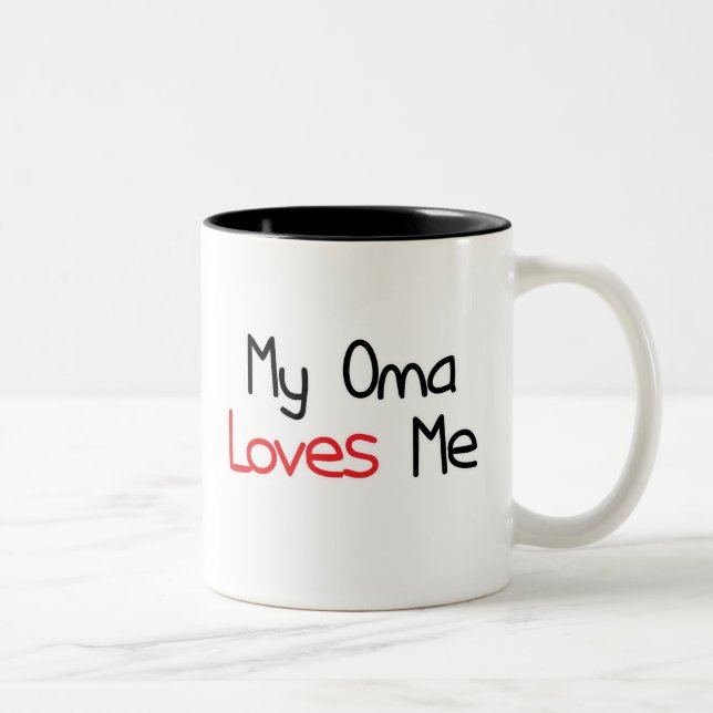 Tasse 2 Couleurs Oma m'aime (Droit)