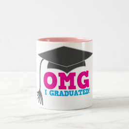 Tasse 2 Couleurs OMG J'ai obtenu mon diplôme