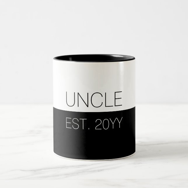 Tasse 2 Couleurs Oncle établi | Cadeaux Élégants Pour Oncle (Centre)