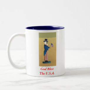 Tasse 2 Couleurs Oncle Sam - Dieu Béni Les Etats-Unis