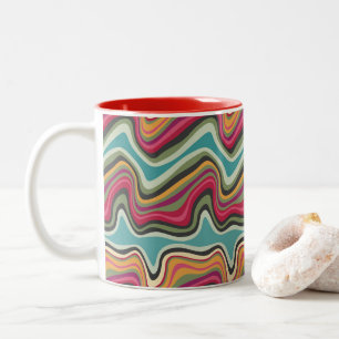 Tasse 2 Couleurs ondes rétro MANA