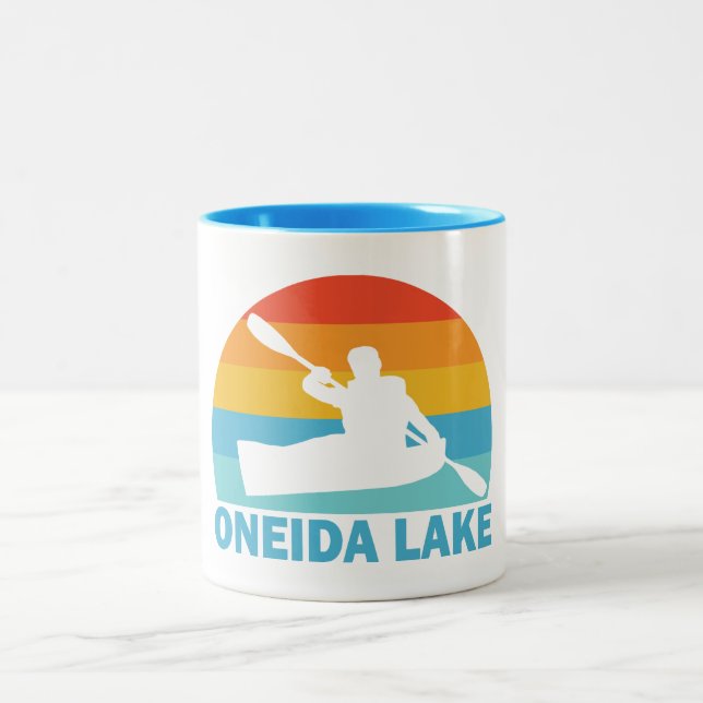 Tasse 2 Couleurs Oneida Lake New York Kayak (Centre)