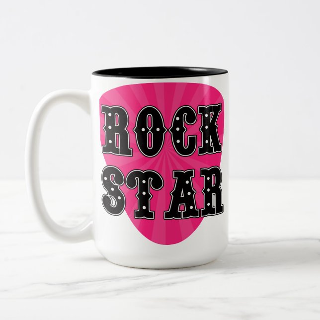 Tasse 2 Couleurs Onglet de guitare Rock Star (Gauche)
