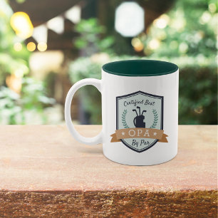Tasse 2 Couleurs Opa par défaut   Grand-père du golf