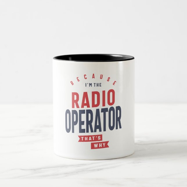 Tasse 2 Couleurs Opérateur radio (Centre)